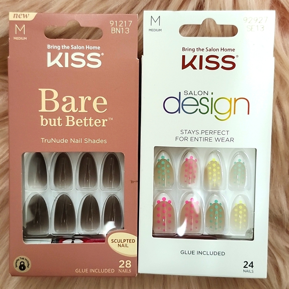 Brand New 2CT BUNDLE KISS  False Nails-M